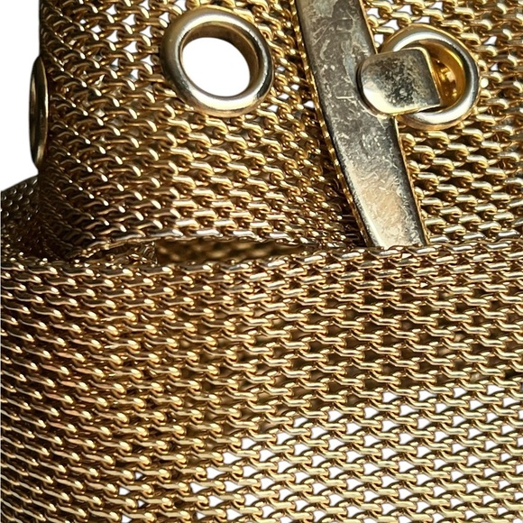 Vintage Wide Gold Metal Statement Belt Maximalist Retro - Picture 2 of 5